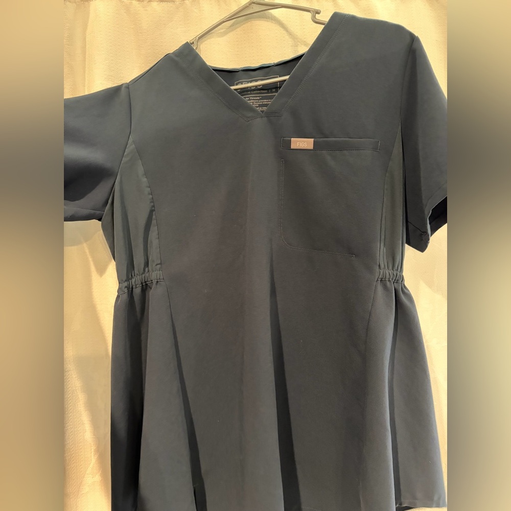 FIGS Teal Technical Collection Scrub Top maternity
